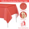 PLULON 2Pcs Red Tablecloth Plastic Table Cover 137 x 274cm Rectangle Table Cover for Wedding Birthday Christmas Party Home Table Decorations