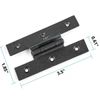 Black Offset H Cabinet Hinge Rust Resistant Wrought Iron Hinge Renovators Supply