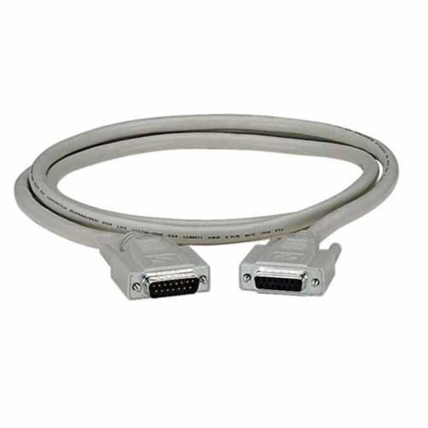Black Box DB15 Molded Shielded Data Cable M/F 25Ft. with Thumbscrews