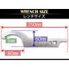 Universal Car Adjustment Wrench with Connection Hole, Hook Spanner, Hook Wrench, Silver
