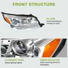 Headlights Assembly for 2013 2014 2015 Chevy Malibu Chrome Projector Headlamps