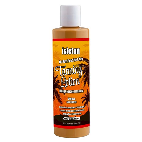 isletan Browning Lotion Tanning, Bronzing Tanning Lotion, Outdoor Sun Tanning Lotion Accelerator, Bronzer Tanning Lotion For Tanning Beds, Mango, DHA Free, 8.45 oz