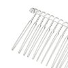 VOCOSTE Anti Slip Hair Side Comb Accessories Metal Silver Tone Hair Side Comb Retaining Hair Clips 5cm 4pcs
