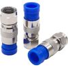 Taiss Coax Cable Crimper Tool Kit: 20 RG59/6 F-style Compression Connectors, Stripper, Compression Tool