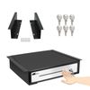 16" Heavy Duty Black "Push" Open Cash Drawer, 5B5C with Under Mounting Bracket