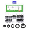 sourcing map 420Pcs Internal Tooth Washers Assortment Kit, 65Mn Tooth locking Ring Washers Quick Speed Nut ing Fastener, 5 Size, Black