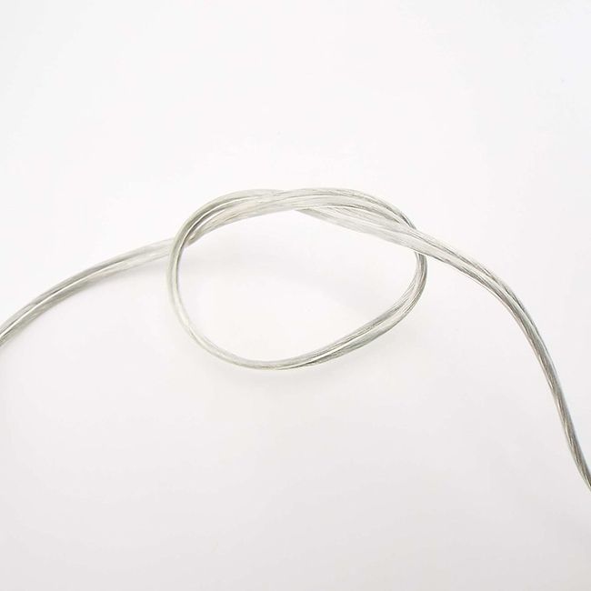 Clear Silver Parallel Lamp Wire 20/2