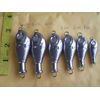 50 PCS. FISH HEAD FLUKE JIG, 2 OZ. INLINE STYLE, UNPAINTED
