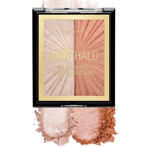 Wet n Wild MegaGlo Blushlighter, Blendable Blush & Highlighter Set, Shimmery Metallic Finish, Highlight Bling