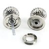 Infinity Decor Polished Nickel Twisted Spiral Mortice Door Knobs Pair 60mm – Solid Brass Round Pull Door Handles Set for Internal and External Doors
