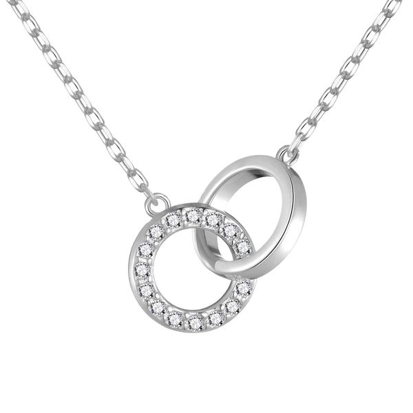 Philip Jones Circle Link Necklace Created with Zircondia® Crystals