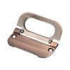 sourcing map Finger Flush Pull Handle 74x34x5mm Rectangle for Drawer Door Copper Tone 4pcs