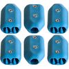 3/4 Inch E-Z-TY Reusable Rope Clamps - SIX (6) PACK SIZE (Blue)