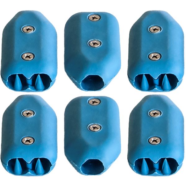 3/4 Inch E-Z-TY Reusable Rope Clamps - SIX (6) PACK SIZE (Blue)