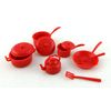 Dolls House Miniature Kitchen Accessory Red Saucepan Pan Set 1:12 Cookware
