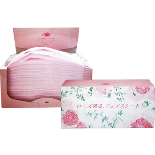 Rose scented face sheet 100 pieces<br> [Rose-scented face sheets, 100 pieces, used by beauty salons, beauty salons, and professional beauticians]