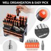 ValueMax 126-PC Magnetic Screwdriver Set with Plastic Racking Black