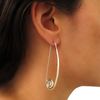Sterling 925 Silver Deco Swirl Threader Earrings