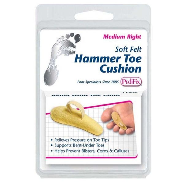 Hammer Toe Crests Buttress Pads, Right, Medium, Suede