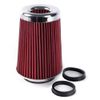 Red 3",3.5",4" Inlet, 9" Tall High Flow Cold Air Intake Air Filter Replacement