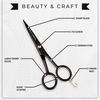 Beauty & Crafts- 5'' German Beard Mustache Scissor- 2 Mustache Combs For Facial Hair with Beautiful Pouch & Tweezer - Beard Trimming Scissors For Grooming, Cutting, And Styling Of Mustache