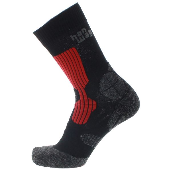 Hanwag Trek Socken schwarz/rot