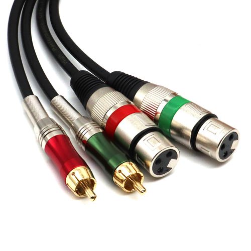 SiYear Dual XLR Female to RCA Cable,2 XLR to 2 RCA Male Phono Plug HiFi Audio Cable for Amplifier Mixer Microphone Patch Cable (5FT/1.5M)