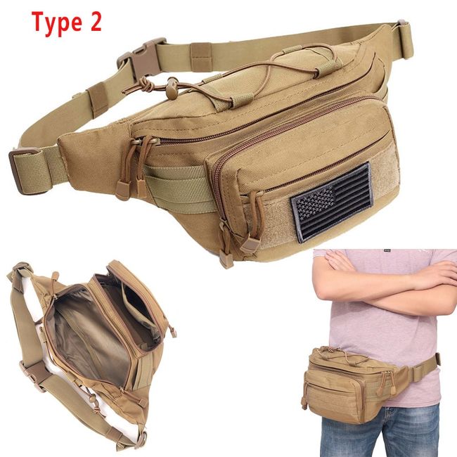 Men's military tactical Fanny pack, gun chest holster, suitable