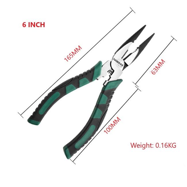 2Pcs Extra Long Needle Nose Pliers Precision Wire Plier Repair Tool (6-Inch)