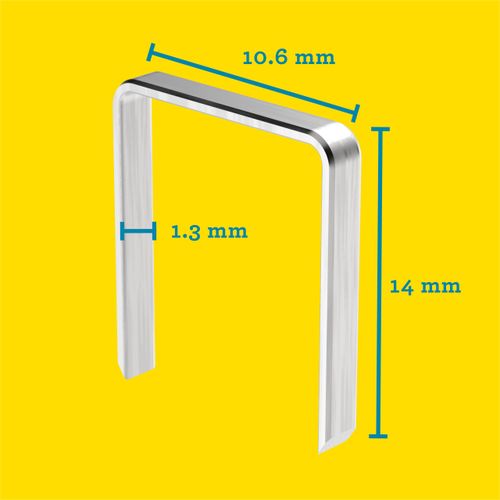 Rapid High-Performance Staples for Insulation, Thin Plastics, Cardboard and Carpets Flatwire No. 140, Leg Length 10mm, Staple Gun Staples, Galvanised Steel, 5000 Pieces, Boxed (11910711)