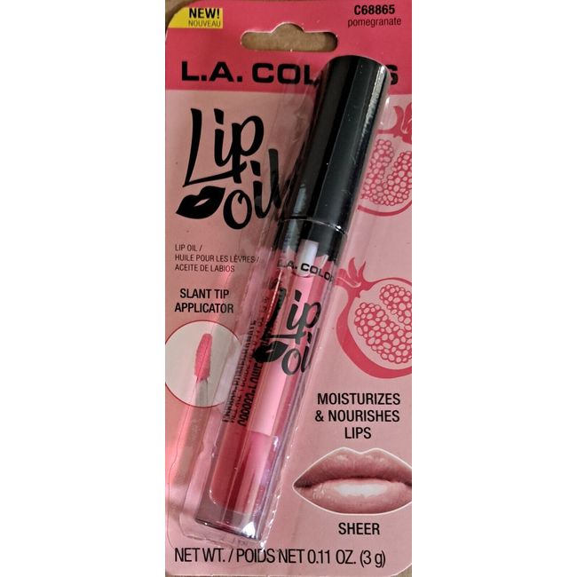 L.A. Colors Pomegranate Lip Oil C68865 4 pcs.