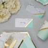 Neviti 772614 Colour Block Marble Place Cards, Mint
