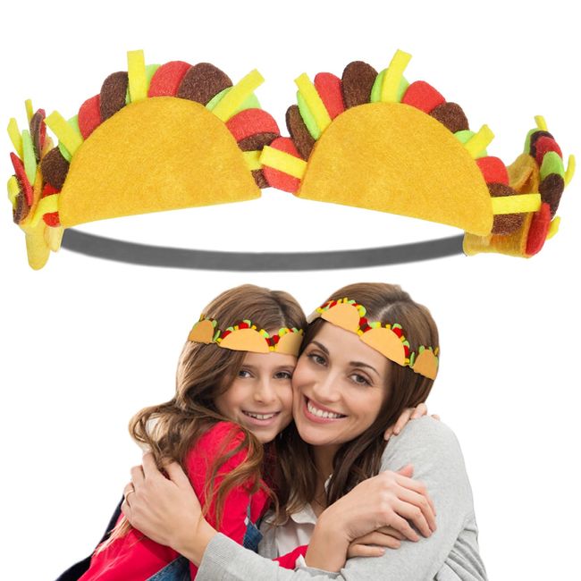 Uderwarb Taco Headband Sombrero Taco Crown Cinco de Mayo Costume for Fiesta Mexican Tuesday Party