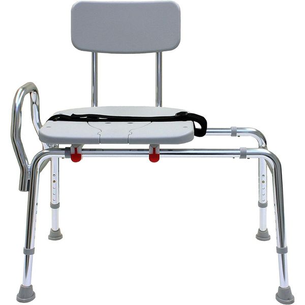 Pro-Slide Bathtub Transfer Bench and Sliding Shower Chair Cut Out Adjustable