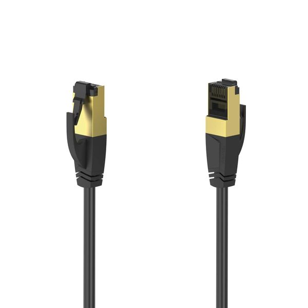 Hama 200692 1.50m CAT8 Network Cable 40Gbps S/FTP Shielded Zero Halogen, black, 1.5 m