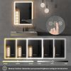 LED Illuminated Bathroom Mirror Wall Mounted Vanity Mirror Explosion-proof Smart