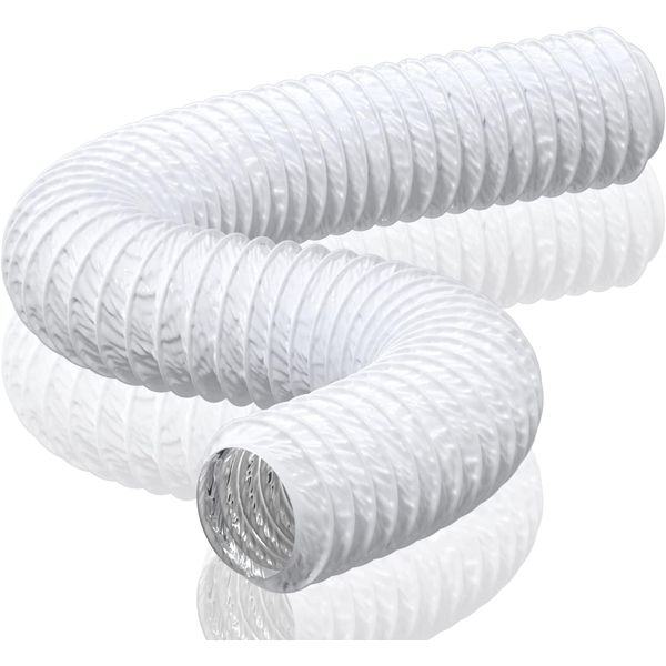 HG Power 125mm Air Ducting Length 5m Aluminium Dryer Vent Hose Flexible Ventilation Duct for Bathroom, Kitchen, Toilet, Hydroponics Extractor Fan