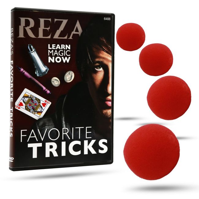 Magic Makers Favorite Tricks with Reza - Includes Set of 4 Sponge Balls