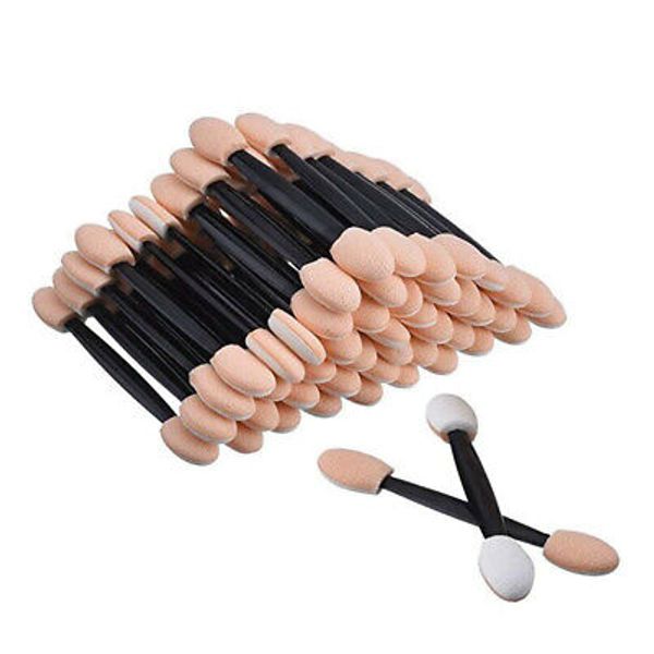 SoEasy 150 Pack Plastic Handle Eye Eyeshadow Sponge Brushes, Disposable Dual Sid