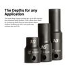 Capri Tools 3/8 in. Drive Semi-Deep Impact Socket Set, SAE, 12-Piece