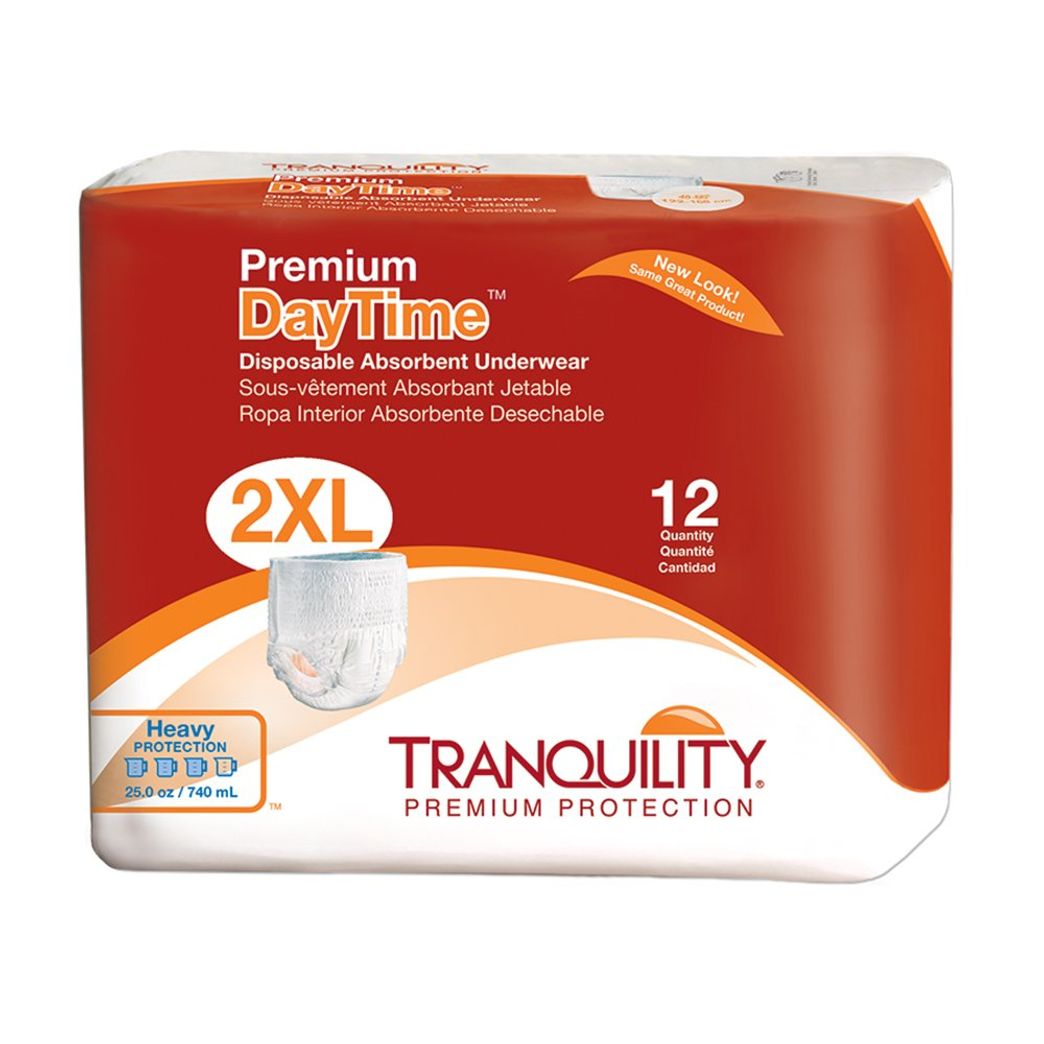 Tranquility HI-Rise™ Bariatric Disposable Briefs - XXXL - 8 ct