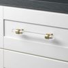 *10-PACK* GlideRite 6-1/4 in.  Acrylic with Satin Gold Base Cabinet Drawer Pull