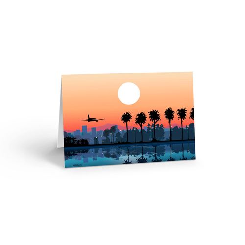 Stonehouse Collection Beautiful City Sunset Note Card - 10 Boxed Cards & Envelopes