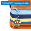 InchBug Personalized 2 Pack Allergy Circle Kids Bag Tags (General Allergy Alert)