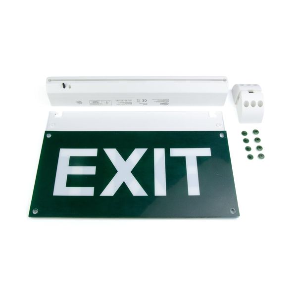 G.W.S® IP20 2W LED Emergency Exit Light, Non-Maintained/Maintained, 3 Hours Emergency Backup, Exit Sign with Recessed Mounted Kit