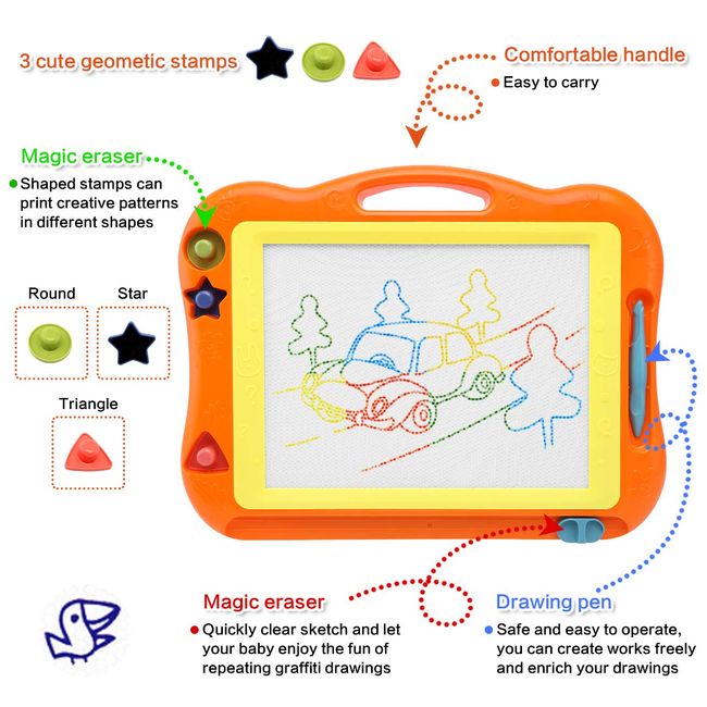Magnetic Drawing Board Toddler Toys for 2 3 4 Year Old Girls, Doodle Board  Gift for 2 3 4 Year Old Girl, Preschool Learning/Educational Girls Toys Age