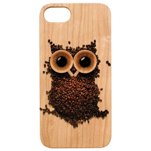 Owl Coffee - UV Color Printed - iPhone 5/5S/SE Universal / Cherry