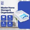 Really Useful Box 4C Plastic Stackable Storage Container with Snap Lid and Built In Clip Lock Handles for Home and Office Organization, Clear