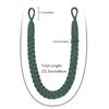 Pretty Jolly 2 Pack Natural Cotton Rope Curtain Tiebacks Elegant Boho Style Decorative Drape Tie Backs Soft Hand-Woven Rope Curtain Holdbacks with Metal Hook for Home & Office Drapery (Dark Green)