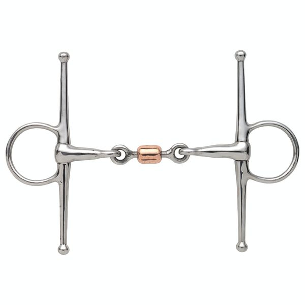 Shires Equestrian - Full Cheek Snaffle With Copper Peanut - S/steel - Size: 41/2